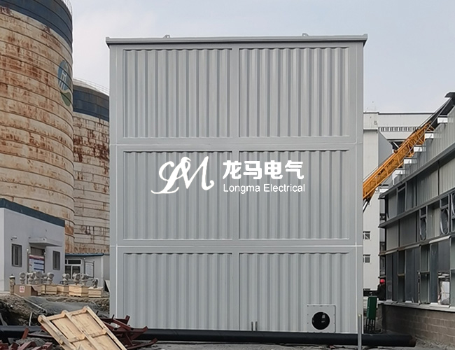 大連泰山熱電9米超高預制艙天安裝現場